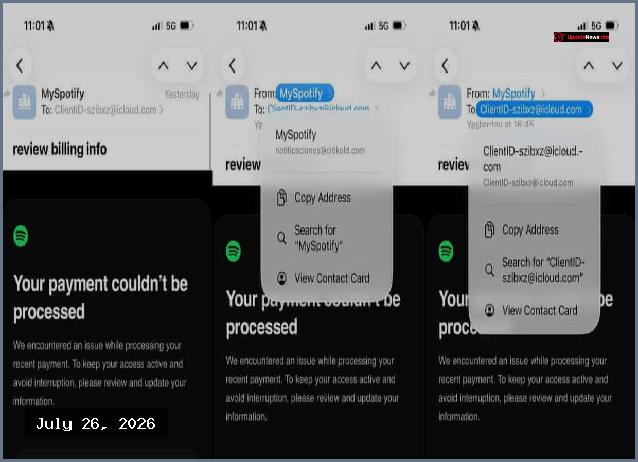 How Fake Spotify Emails Are Targeting User Payment Details