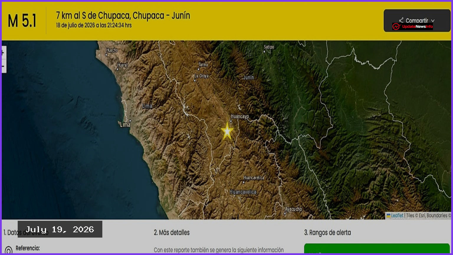 Magnitude 5.1 Earthquake Kills Five People in Central Peru