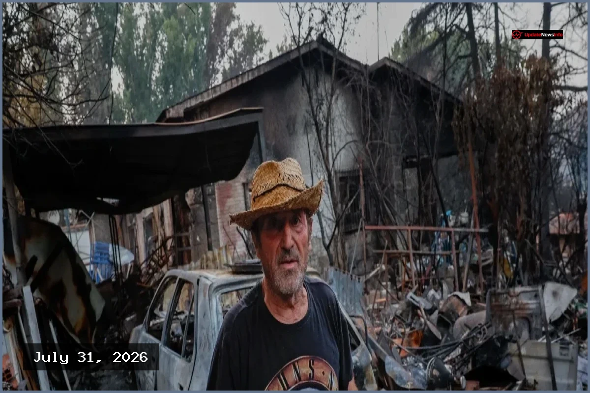 Spanish Pensioner Returns to Charred Home After Wildfire Devastates Town