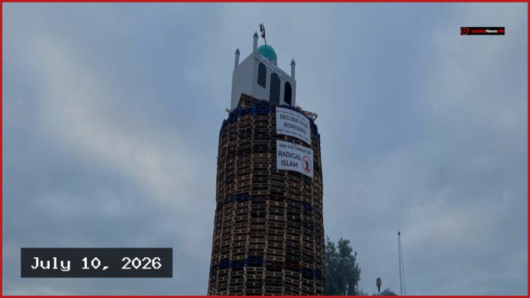 UK Police Probe Mosque Model on Loyalist Bonfire as Hate Crime
